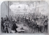 The court-martial of Lieutenant-Colonel Thomas Crawley in the Officers’ Club, November 1863.